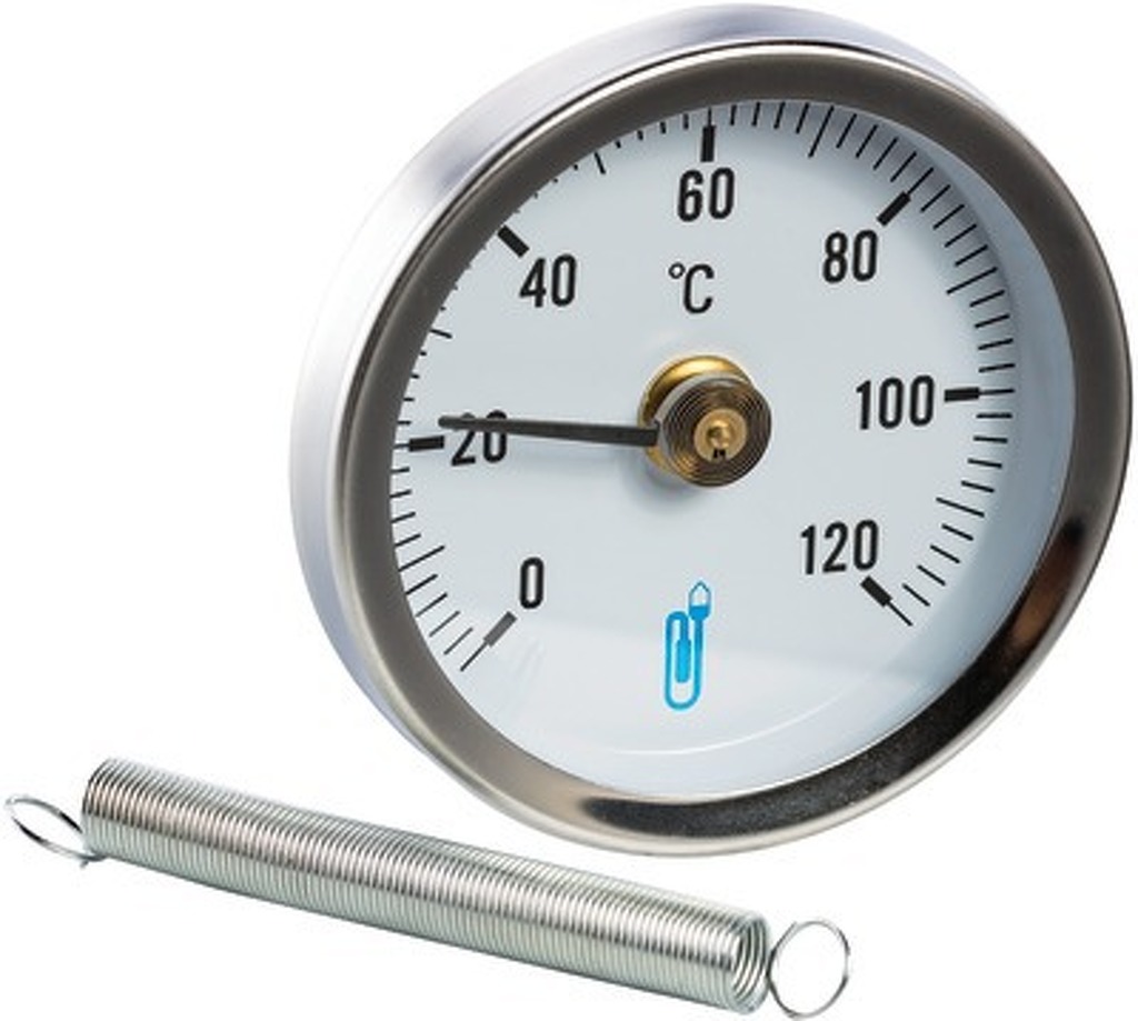 Thermomètre d'applique sur tube 0°C à 120°C - sespdistribution
