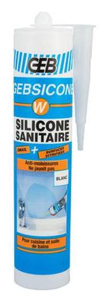 Mastic silicone blanc - cartouche 310ml