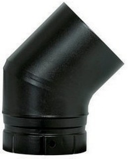 Tuyau émaillé noir mat 50cm Ø100mm avec joint POUJOULAT 56100104