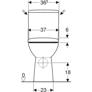 Pack WC surélevé Renova Comfort - Geberit - 85.5x37cm - Blanc